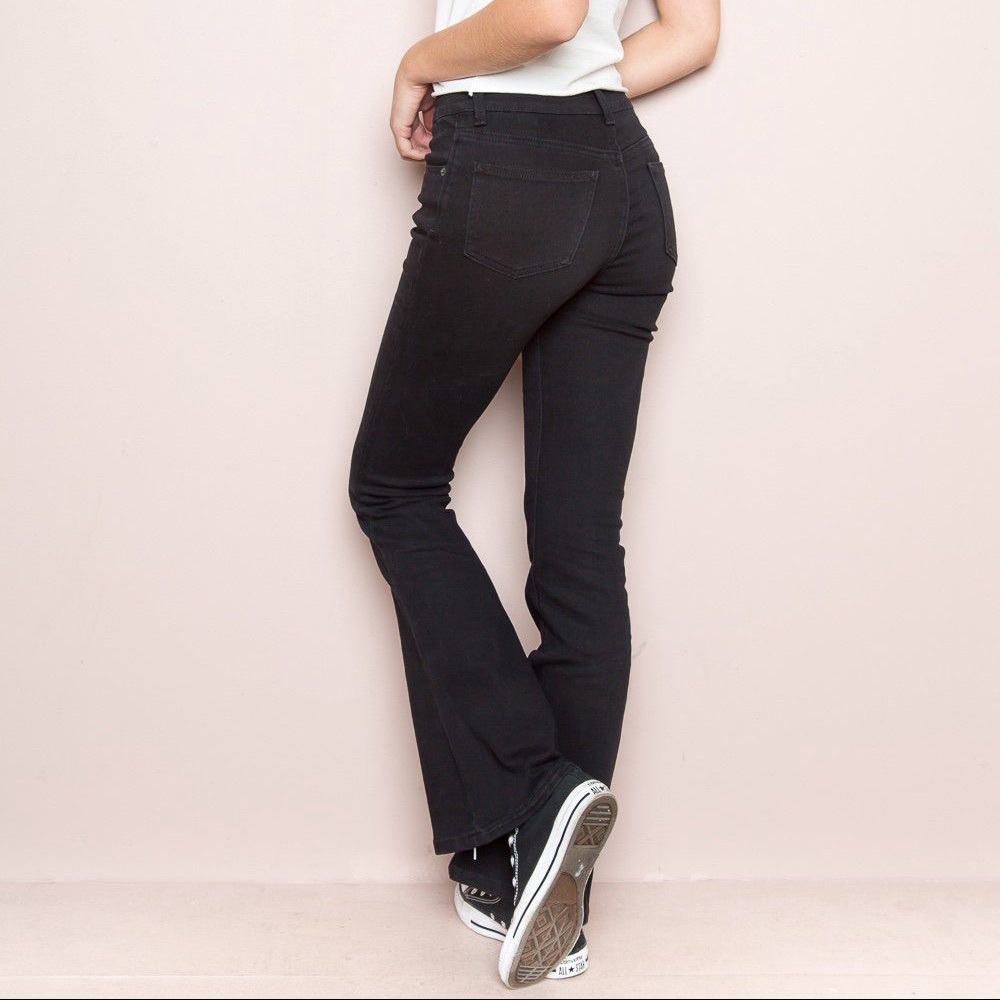 brandy melville black flare denim
